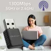Bezvadu USB adapteris QOLTEC 56988 Dual Band 1300 Mbps USB 3.0