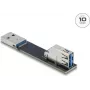 Kabeļu savienotāju adapteris DELOCK 67421 — USB Type-A uz Type-A, melns