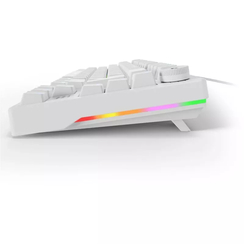 Sharkoon SGK25 75% QWERTZ USB vadu klaviatūra ar RGB LED, balta