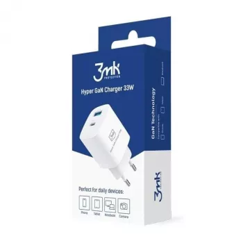 Lādētājs 33W GaN PD 1xUSB-A+1xUSB-A