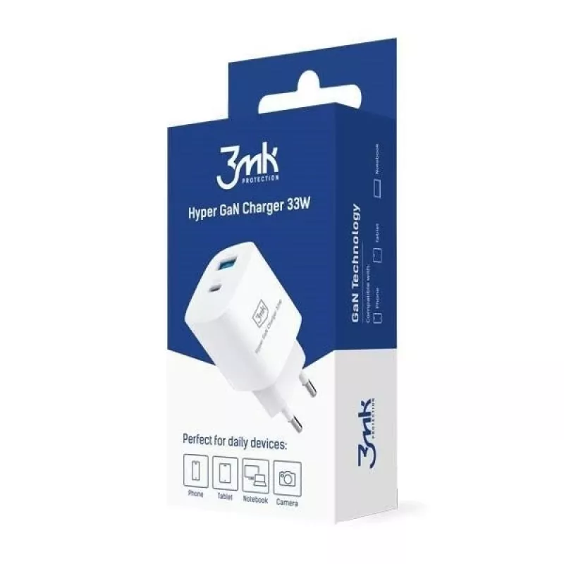 Lādētājs 33W GaN PD 1xUSB-A+1xUSB-A