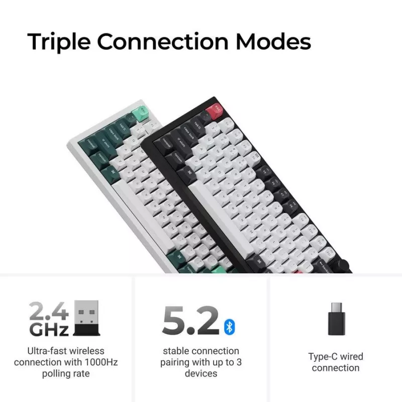 Mehāniskā tastatūra Keychron Q6 HE QMK ar Gateron Double‑Rail magnētiskajiem stabilizatoriem