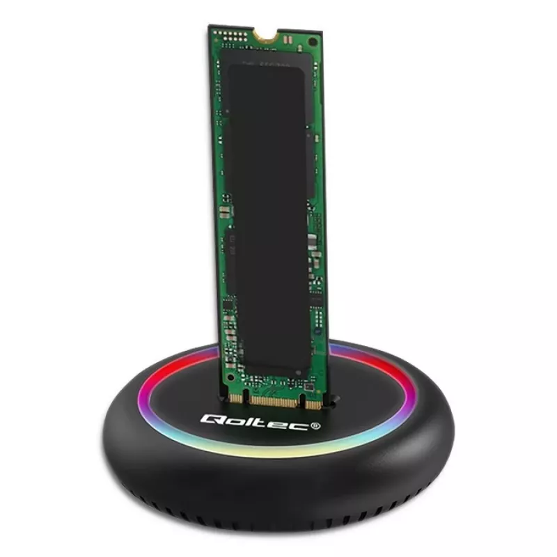Qoltec 52275 M.2 SSD dokstacija, SATA/NVMe, USB-C