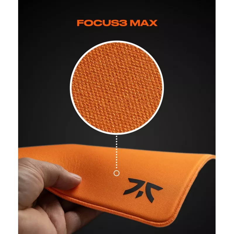 Spēļu peles paliktnis GLORIOUS Fnatic FOCUS3 MAX XL - paplašināts XL izmērs, auduma virsma, sašūta mala