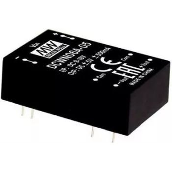 Barošanas adapteris/pārveidotājs mean well DCWN06C-15, 6 W, ieeja 36–72 V, izeja 15 V