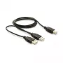 DELOCK Kabelis USB 2.0 B -> USB-A barošana + barošana/dati