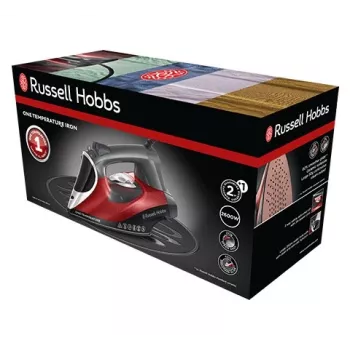 Russell Hobbs 25090-56 gludeklis Sausās un tvaika gludināšanas gludeklis Keramikas zole 2600 W Melns, Pelēks, Sarkans