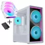 Lian Li LANCOOL 217 INF PC korpusa komplekts + 3x UNI FAN SL-INF 120 Reverse Blade ventilators - Balts