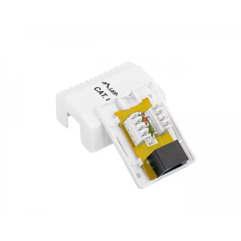 LANBERG kontaktligzdu kārba RJ-45 OU6-0001-W, Cat6, balta