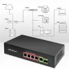 Ethernet PoE komutators QOLTEC 52296 — 4x RJ45 PoE porti, 1x RJ45 uplinks
