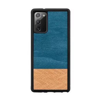 Viedtālruņa maciņš man and wood Galaxy Note 20 džinsa melns — aizsargājošs džinsa stila vāciņš