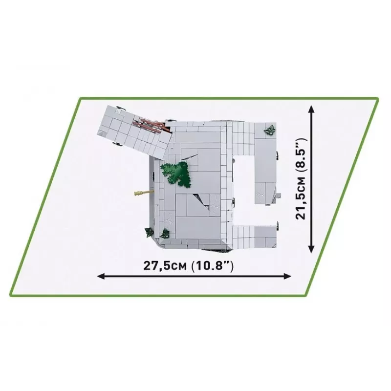 Konstruktoru komplekts Cobi Vācu bunkurs Regelbau 667/642 modelis COBI-3136 – detalizēts klucīšu komplekts
