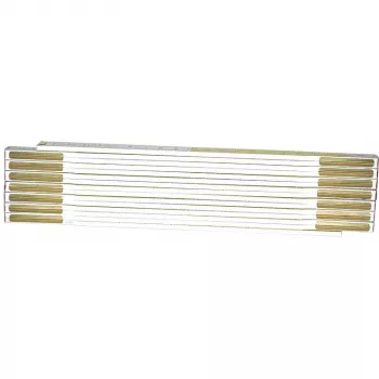 Saliekamais lineāls STANLEY 0-35-458, koka, 2 m, 17 mm platums, balts/dzeltens