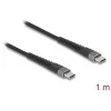 USB kabelis DeLOCK 81124 USB 2.0 1 m USB C melns
