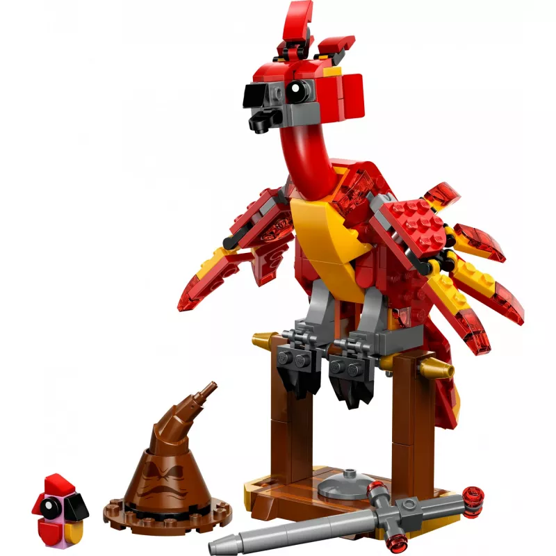LEGO būvējamais Fenikss — Dumidora fēniksa modelis 76448, 299 detaļas, 160 mm augstums, vecumam 8+