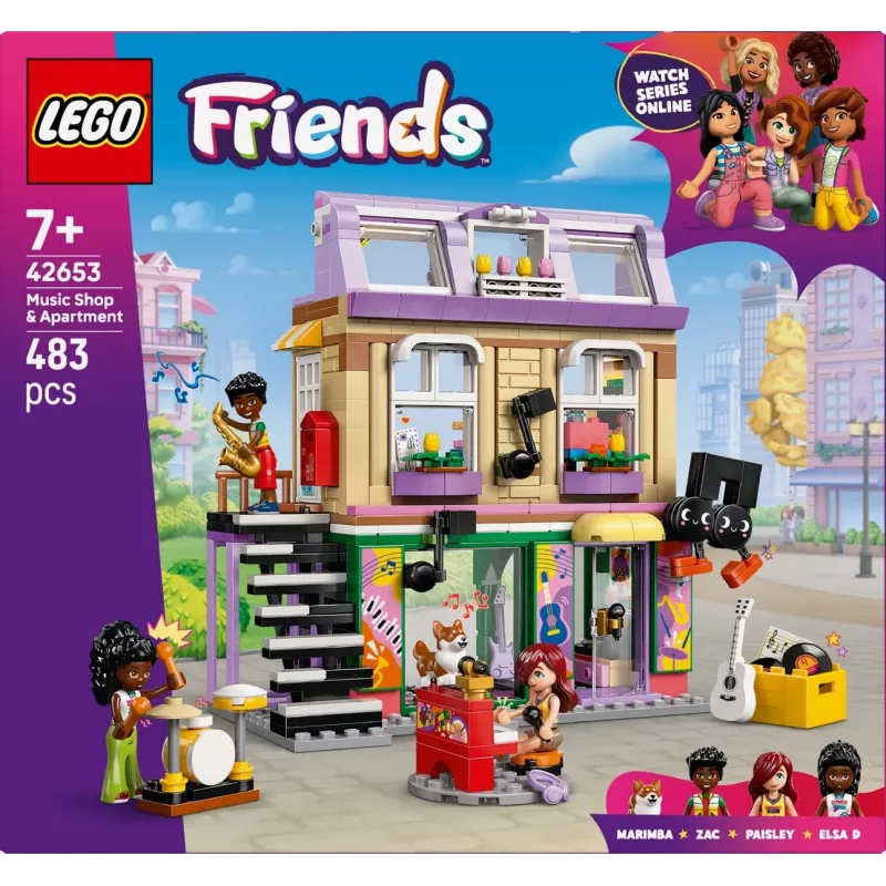 LEGO FRIENDS 42653 Mūzikas veikals un dzīvoklis