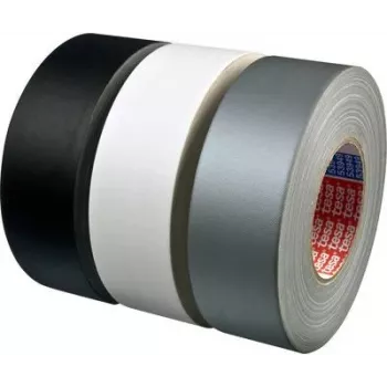 Gaffer lente Tesa 53949 — 50 m x 50 mm, sudraba auduma līmlente