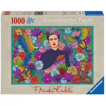 Puzle - Frida Kahlo paradīze: Papagaiļi, pērtiķi 1000 gabali