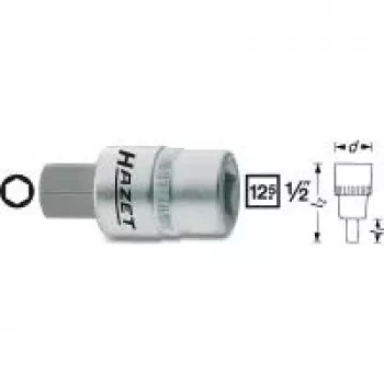 Hazet Iekšējā sešstūra skrūvgrieža ieliktnis 12,5 mm (1/2), Bremžu suporta skrūvgrieža ieliktnis 986-9 Piedziņa (Werkze (986-9)