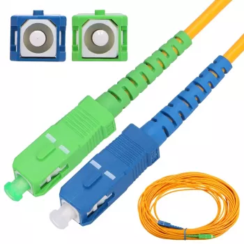 Tīkla kabelis Extralink Patchcord SC/APC-SC/UPC vienmoda G652D 1m