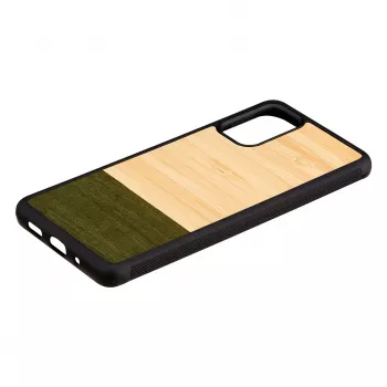 Telefona maciņš Man and Wood Samsung Galaxy S20+ — bambuss, meža melns