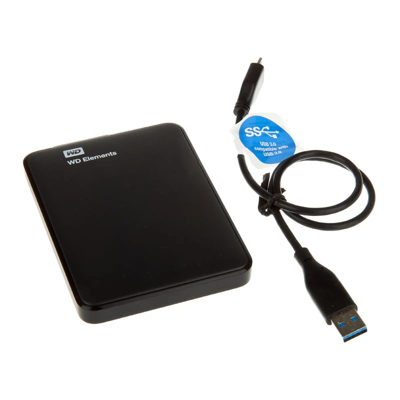 WD Elements Portable WDBUZG0010BBK - Cietais disks - 1 TB - ārējais (pārnēsājams) - USB 3.0 (WDBUZG0010BBK)