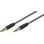 Audio kabelis Microconnect AUDLL1.5 1,5 m 3,5 mm tēviņš–tēviņš melns