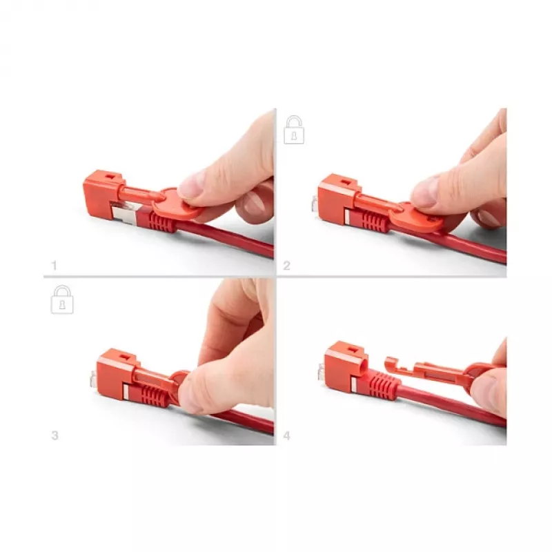 Portu bloķētājs DeLOCK 20929 RJ45 10 gabali sarkans
