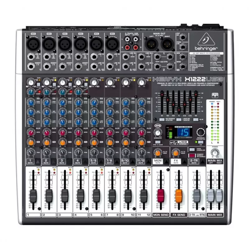 Behringer X1222USB audio mikseris 4 kanāli