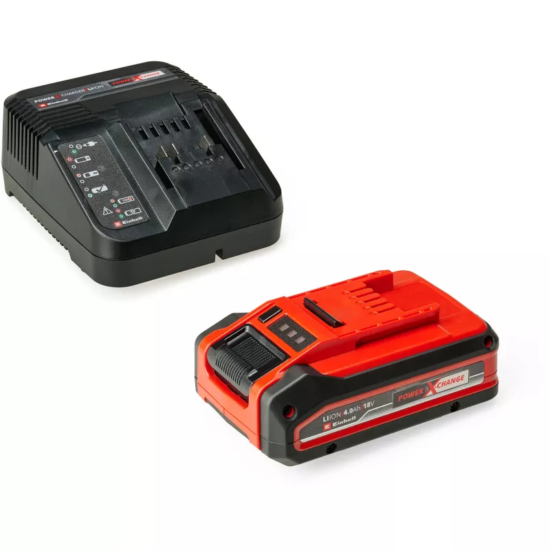 Bezvadu triecienurbjmašīna EINHELL Power X-Change TE‑HD 18 Li, 18 V, Li-Ion 4.0 Ah Plus, ar urbju un kaltu komplektu