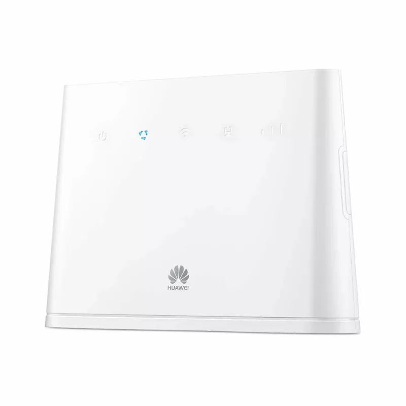 Bezvadu galda maršrutētājs HUAWEI B311-221 Vienas joslas 2.4 GHz Wi‑Fi 4 (802.11n), Gigabit Ethernet, 4G LTE, SIM slots, RJ-11, 12V 1A, balts