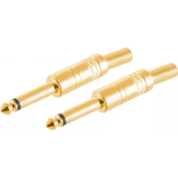Vada savienotājs ShiverPeaks BS50600-G2 6.3mm zelta vīrišķais 2 gab.