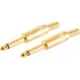 Vada savienotājs ShiverPeaks BS50600-G2 6.3mm zelta vīrišķais 2 gab.