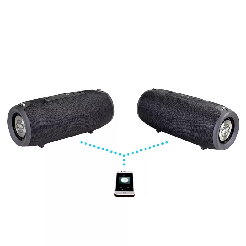 Pārnēsājams Bluetooth skaļrunis MANTA SPK15GO-BK — 20W, 3600 mAh, līdz 8 h, melns