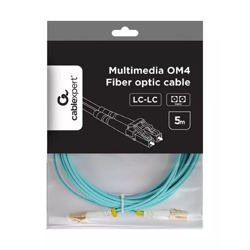 Gembird Multimode Duplex OM4 50/125 optisko šķiedru kabelis LC/LC 5 m