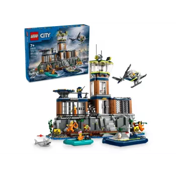LEGO City Konstrukciju rotaļlieta Policijas iecirknis Cietuma sala 60419 — 980 detaļas, 7 minifigūras, 370×400×160 mm