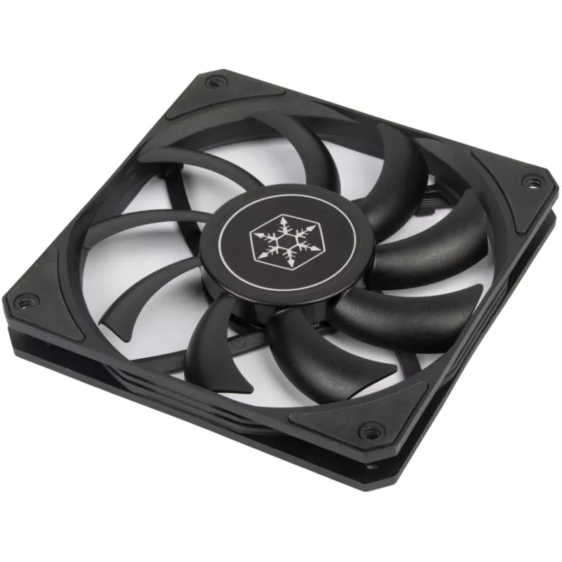 Korpusa ventilators SILVERSTONE SST-AS120B 120 mm melns caurspīdīgs, 3-pin