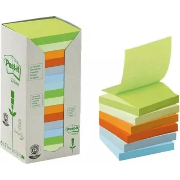 3M Post-it piezīmju papīrs Kvadrātveida Zila, Zaļa, Rozā, Violeta 100 lapas Pašlīmējošs