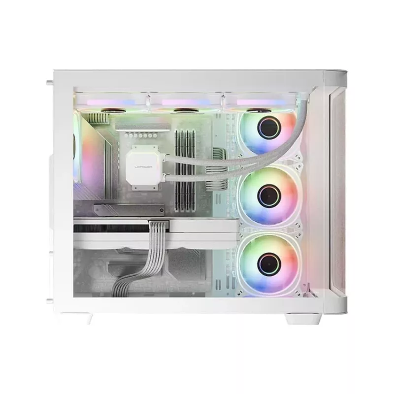 Datora korpuss Midi LC-Power Gaming 8001W Pro-Storm Light, ATX, melns