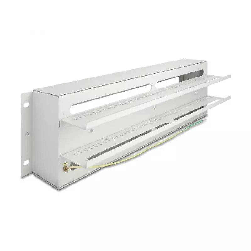 Strāvas slēdžu panelis DeLOCK 67196 Metāla pelēks 132 mm platums
