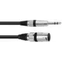Audio kabelis XLR (3 kontaktu) 6,35 mm Omnitronic 3022075E 0,2 m melns