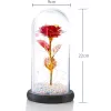 Mūžīgā roze stiklā Extralink Home, sarkans LED mirdzums