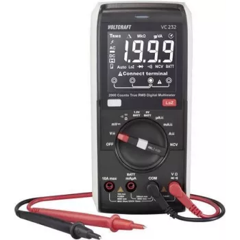 VC232 rokas multimetrs, digitāls, CAT III 600 V, displeja skaitījumi 2000 (VC-12884300)