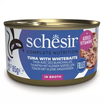 SCHESIR konservu ūdenī tuncis ar brētliņām - mitrā kaķu barība - 85 g