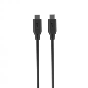 USB kabelis Silicon Power LK15CC 1m USB-C melns 0,48 Gbit/s