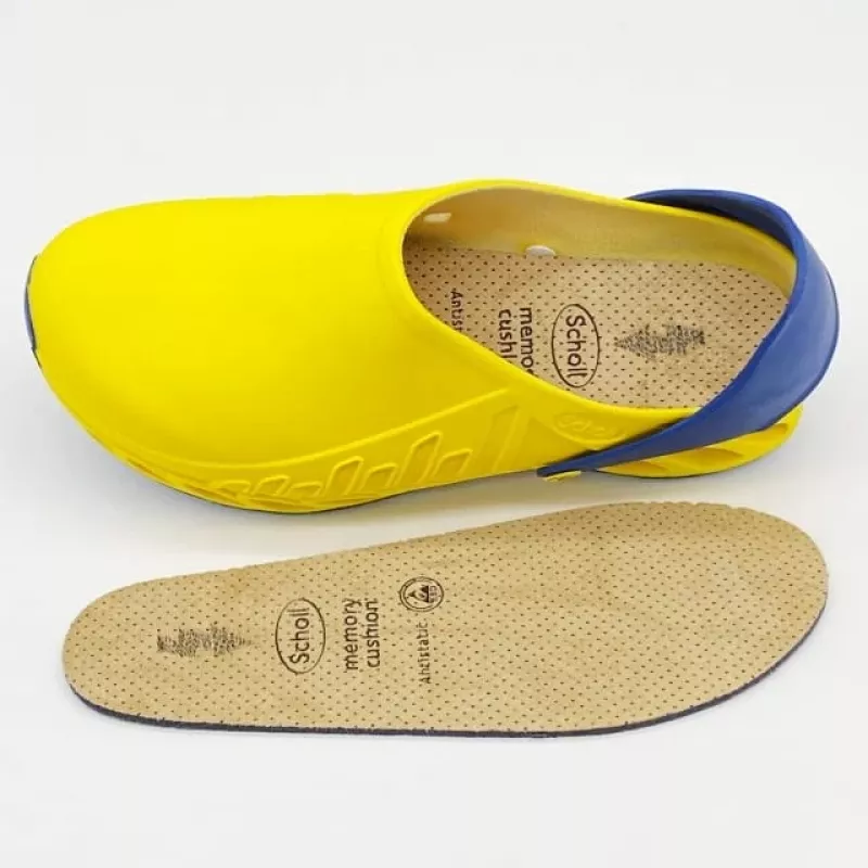 Scholl Evoflex - unisex iešļūcenes dzeltenas, 38. izmērs