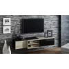 Cama TV skapis SIGMA1 180 sonomas ozols/melns glancēts
