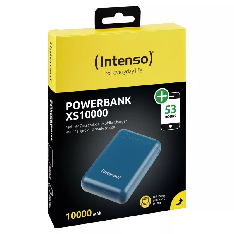 Intenso XS10000 litija polimēra (LiPo) 10000 mAh ārējais akumulators, petrola krāsa