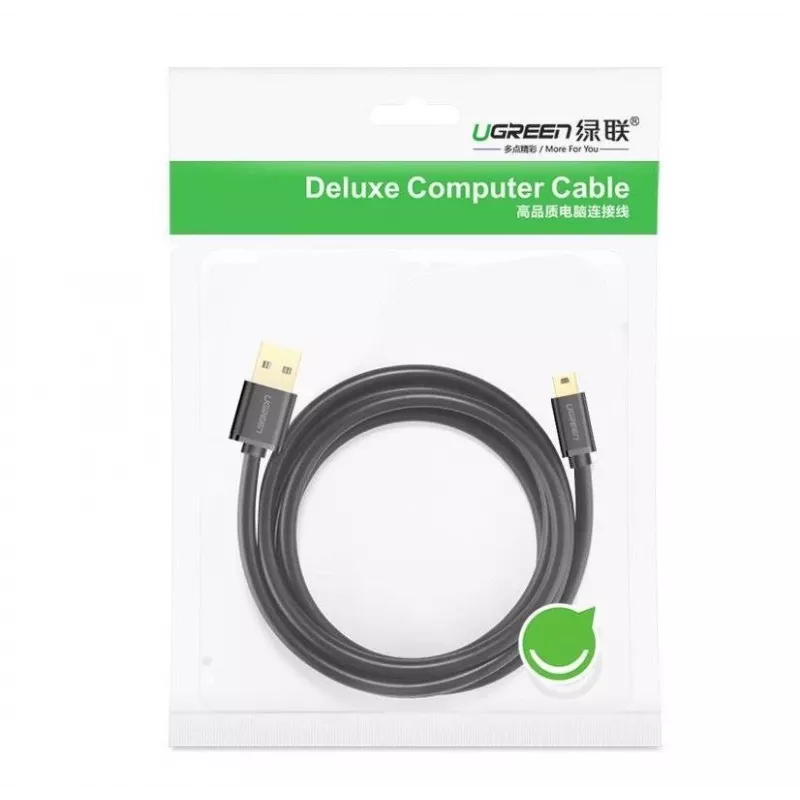 Ugreen USB kabelis - mini USB 480 Mbps 3 m US132 (melns)