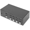 DIGITUS KVM slēdzis, 4 porti, divu displeju, 4K, DisplayPort®